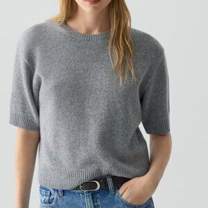 NWT Theory Cropped Tee in Cashmere, Size Small